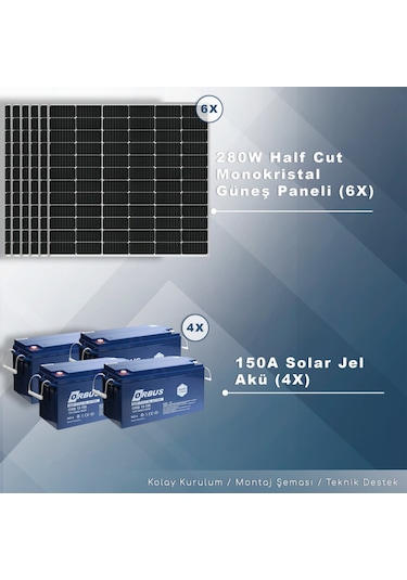 Matech 8 KW Solar Paket Sistem 8000W/gün