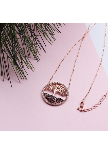 Glorria Gümüş Hayat Ağacı Kolye (381943722)