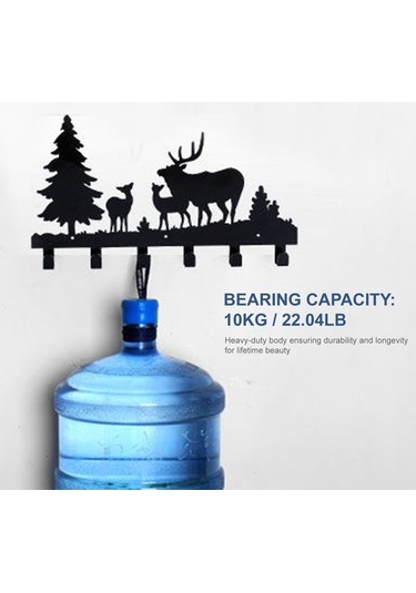 Novahub 6 Kancalı Duvar Askısı - Karbon Çelik - 10 Kg Yükseklik - Pratik Banyo Mutfak Askılık Diğer