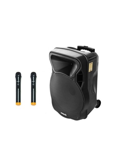 Osawa OSW-9135 150 W UHF 2x El Mikrofon Portatif Taşınabilir Anfi Ses Sistemi