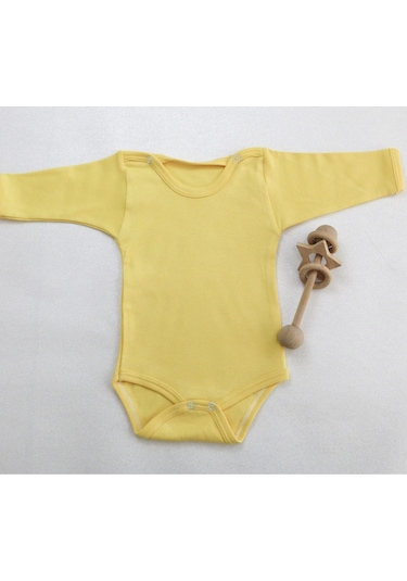 Kız-erkek Unisex 3'lü Paket Bebek Pamuklu Uzun Kollu Basic Cıtcıtli Body-zıbın 001