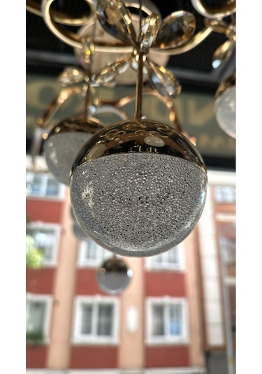 Ey-El Tasarım Modern Sarkıt Led Avize 3 Renk Gold Kaplamalı Gold