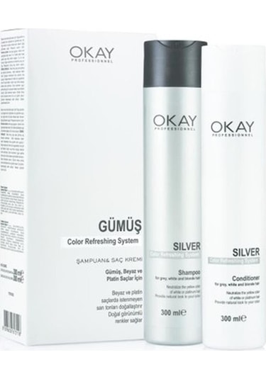 Okay Professionnel Color Refreshing System Gümüş Şampuan & Krem Set