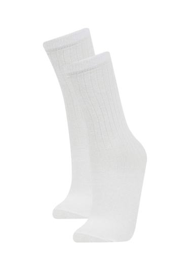 Defacto Kız Çocuk 2'li Pamuklu Uzun Çorap C2921A8NSWT1