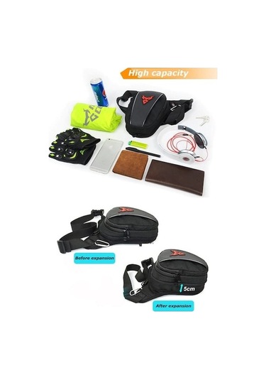 Pazly Pratik Motosiklet Bacak Çantası Kırmızı Logo - Şık Yolculuk Ekipmanı