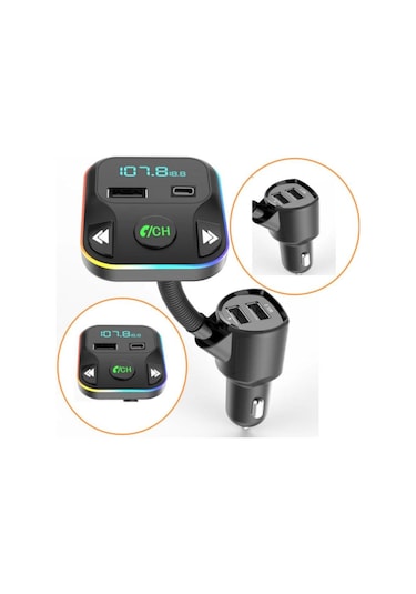 G12 Pd Şarj Özellikli Dijital Göstergeli Bluetooth Fm Transmitter