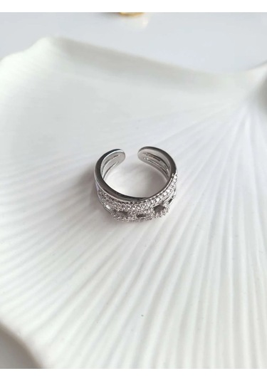 Vip Silver Ayarlanabilir Zincir Yüzük Sevgiliye Hediye Gümüş