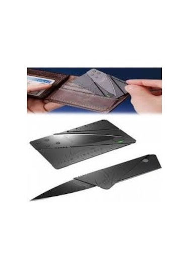 Kart Çakı Kart Bıçak Cüzdan Çakı Siyah