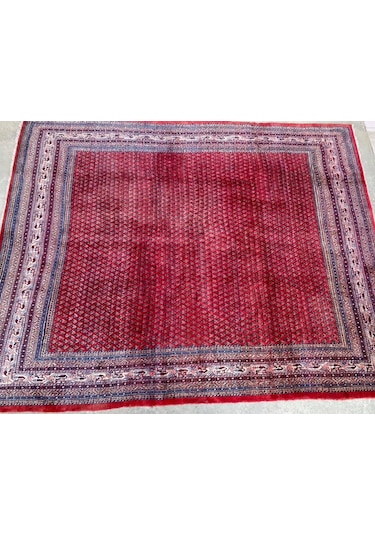 Antika Yüne Pamuk El Dokuma Sarough Iran Halısı 3X3,60M