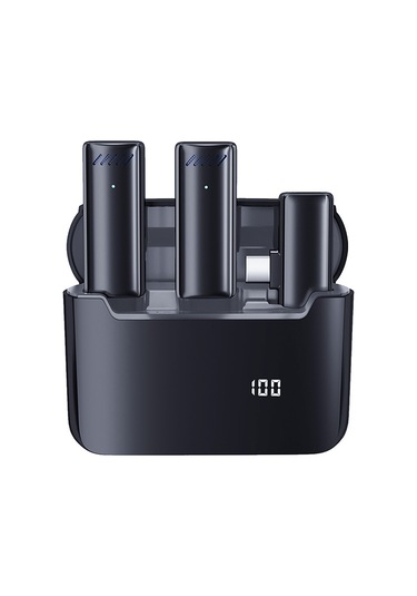 Ruicoo S11 İkili Kablosuz Kolluk Mikrofonu - Dışarıdaki Çekimler İçin Gürültü Azaltıcı, Plug & Play, Type-c Ve App Adaptörü, 20m Alım Mesafesi