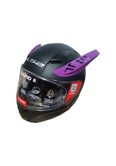 Motospartan Kask Boynuzu Mor Yarışçı Tipi