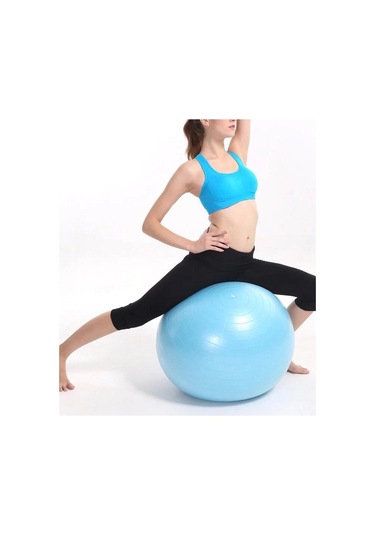 Pilates Topu Büyük Boy Kalın Yoga Pilates Top-Pompa 75 CM