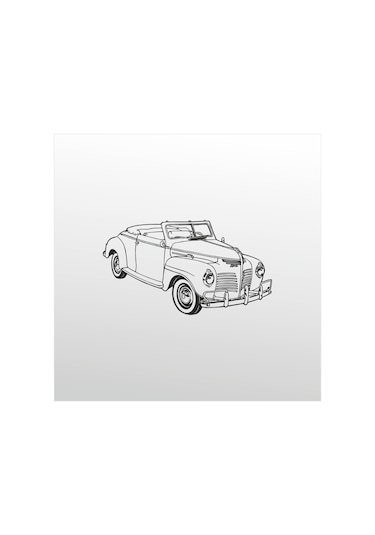 Folyo Sticker Klasik Araba Adkpquy693 100cm Uzunluk Siyah