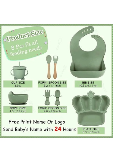 Kişiselleştirilmiş İsim Bebek Besleme Plakası Yemekler Silikon Sofra Taç Plaka Kaşık Çocuklar Için Yenidoğan Hediye Çocuk Yemeği Kap Bej 8 Adet Çok Renkli Kişiselleştirilmiş İsim Bebek Besleme Plakası Yemekler Silikon Sofra Taç Plaka Kaşık Çocuklar Için Yenidoğan Hediye Çocuk Yemeği Kap Bej 8 Adet Çok Renkli
