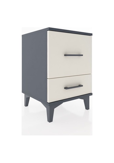 Hyperion Komodin 2 Çekmeceli 44x44x64 Antrasit-aytaşı Antrasit