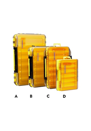 Proberos H1000 Çift Taraflı Yem Kutusu Yem Aksesuarları İçin El Tipi Çift Katmanlı Saklama Kutusu, Stil: Bir Model Sarı