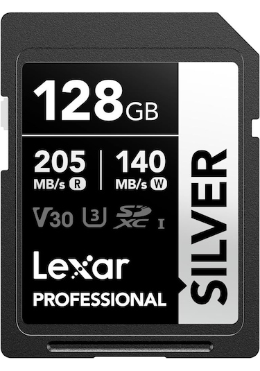 Lexar 128 GB Silver Plus SD Uhsı V30 U3 205 MB/s Hafıza Kartı