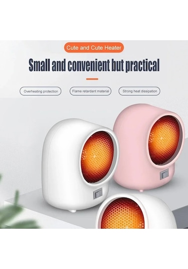 Trendooze 220v Mini Fan Isıtıcı, Hızlı Masaüstü Sıcaklık Arttırıcı