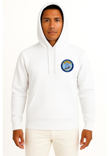 Kapüşonlu Tcg Köyceğiz P1202 Cep Tasarımlı Unisex Sweatshirt Beyaz