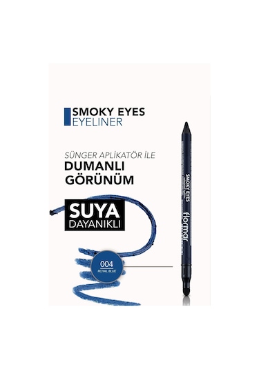 Flormar Göz Kalemi - Smoky Eyes Waterproof Eyeliner -004 Royal Blue -8690604547272 47000012
