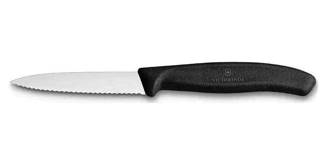 Victorinox Domates Soyacağı - 8 Cm Tırtıklı Sebze Meyve Bıçağı Siyah