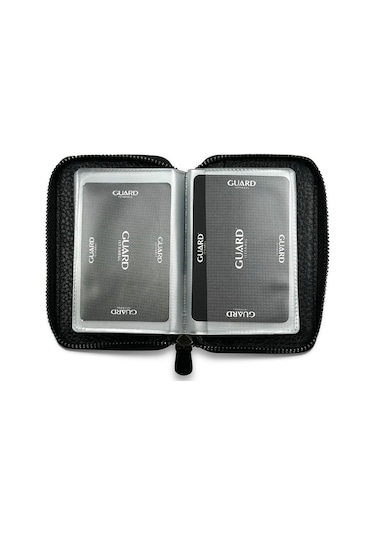 Guard 1384 El Portföyü Hakiki Deri Siyah Çok Renkli