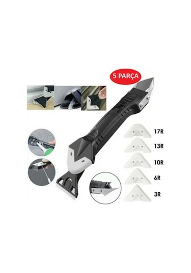 Derz Kazıyıcı Fayans Derz Dolgu Kazıma Aparatı Ve Uygulayıcı 5 Parça Silikon Çekme Uygulama