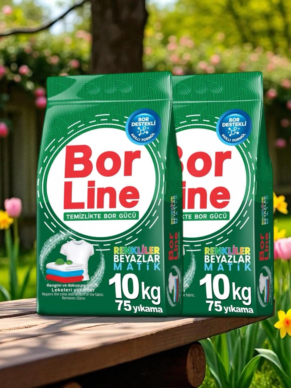 Borline 2 Adet 10 Kg Renkliler İçin Toz Deterjanı