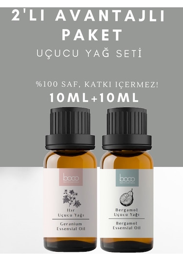 Boco Born In Cosmetics Bergamot + Itır Saf Aromaterapi Uçucu Yağı 2 x 10 ML