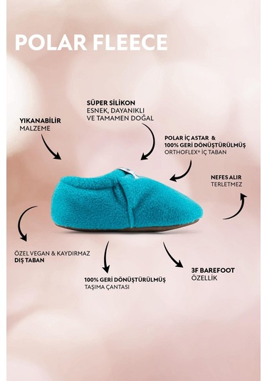 Polar Fleece Kahve Polar Barefoot Patik Kahverengi