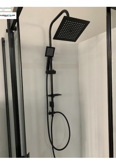 Armour Armatür Banyo Batarya Seti 2'li Siyah Siyah