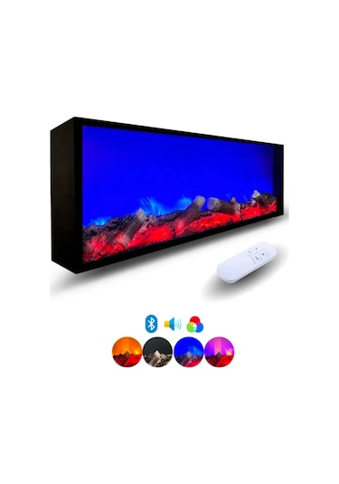 Dekoratif Elektrikli Şömine 120x25x15 Cm - Arif Şömine