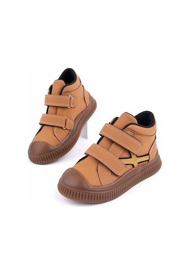 Muggo Nemo Çift Cırtlı Unısex Çocuk Bot Camel