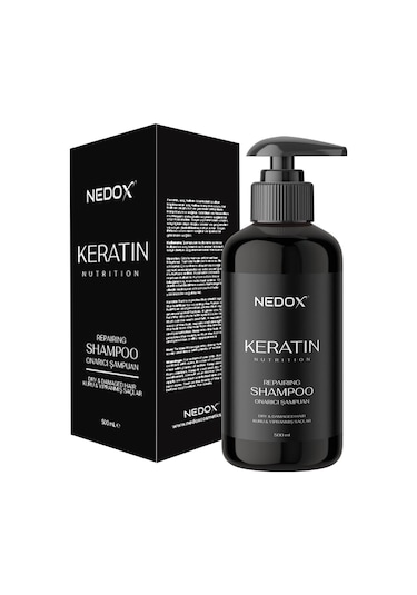 Nedox Yıpranmış Saçlar için Keratinli Saç Bakım Şampuanı 500 ML