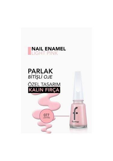 Flormar Nail Enamel Mineralli Klasik Parlak Oje 077 Light Pink
