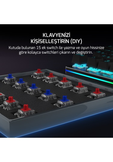 Gamepower Calypso V2 RGB Red Switch Optik Mekanik Oyuncu Klavye