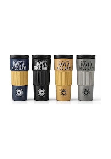 600 Ml Have A Nice Day" 600 Ml Çift Katmanlı Paslanmaz Çelik Tdrtr Çok Renkli