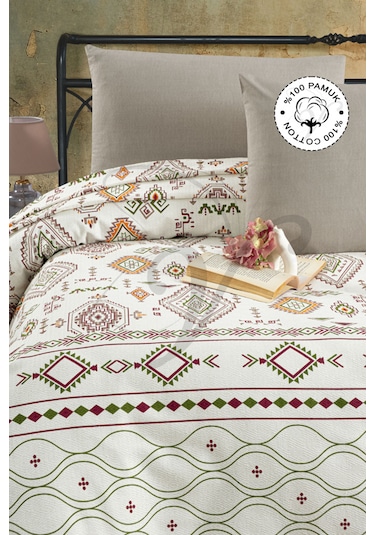 Vionel Home Anatolia %100 Pamuk Çift Kişilik Pike 200x230 Cm, Yatak Örtüsü Bej