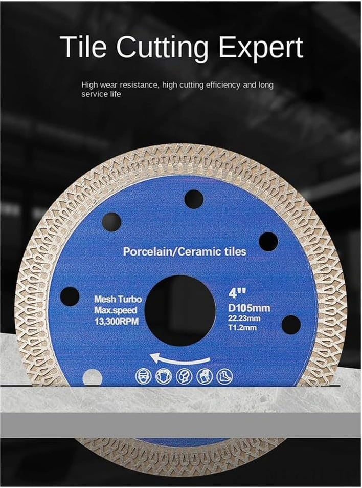 Hombey 125x22.23mm 5 İn&ccedil Dayanıklı Taş Kesim Bı&ccedil Akları - Fayans, Mermer, Granit Ve Seramik İ&ccedil İn Hassas Kesim
