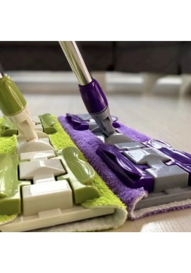 Mikrofiber Yer Temizleme Mop 360 Döner Başlıklı, Kolay Sıkma Ve Pratik Kullanım