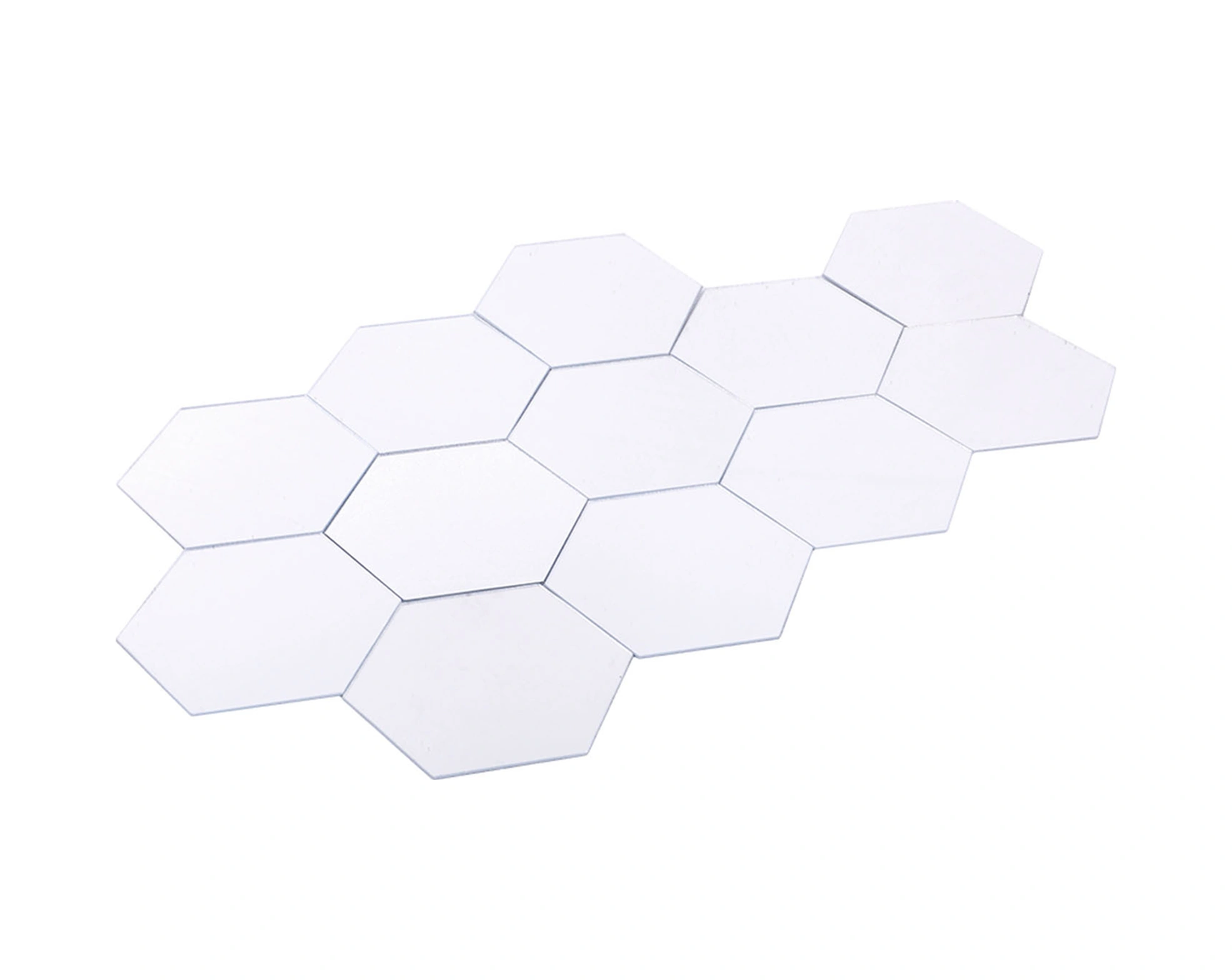 Hangfox 12 Adet Gümüş Renkli Akrilik Yansıtır, Altıgen Şekilli Duvar Sticker, Ev Dekorasyonu Yansıtıcı, Yeni Malzeme Diğer