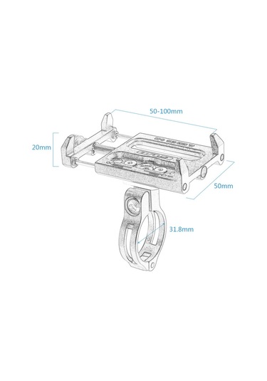 Gub Alüminyum Alaşım Bisiklet Bisiklet Çok Amaçlı Telefon Siyah