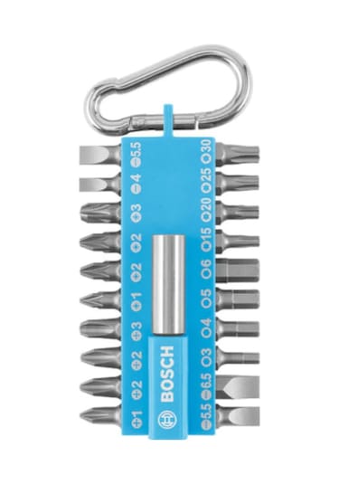 Bosch 21 Parça Kancalı Bits Uç Seti Mavi 2607002822
