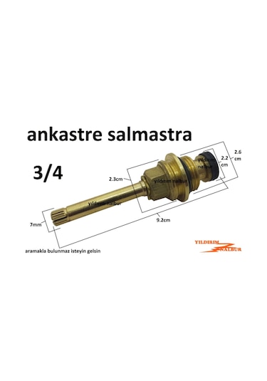 Yıldırım Ankastre Taharat 3/4 Yarım Parmak Salmastra Musluğu Içi Taharet Musluk Içi Gizli Taharet Büyük Boylu