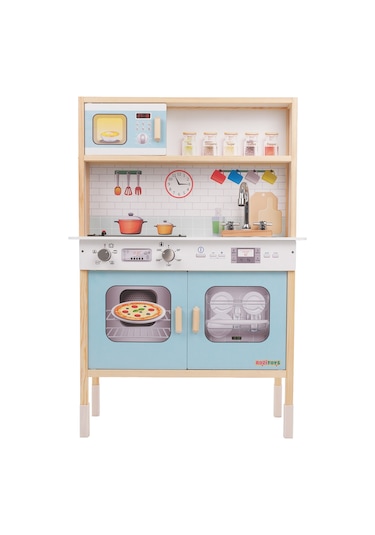 Ledli Ahşap Oyuncak Mutfak ~ Montessori Mutfak - Çocuk Mutfağı - Hediye Halı DBG102