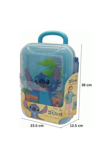 Stitch Lisanslı Çekçekli Bavul Doktor Seti 10+ Parça Eğitici Oyuncak 3+ Yaş