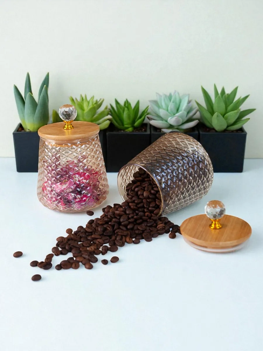 Will Max Kapaklı Cam Şekerlik, Mutfak İçin Hava Geçirmez 299741237 Kehribar