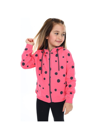 Toontoy Kız Çocuk Kapüşonlu Fermuarlı Baloncuk Baskılı Düşük Omuz Yırtmaç Detaylı Örme Hırka - 2 İplik Fuşya Toontoy Kız Çocuk Kapüşonlu Fermuarlı Baloncuk Baskılı Düşük Omuz Yırtmaç Detaylı Örme Hırka - 2 İplik Fuşya