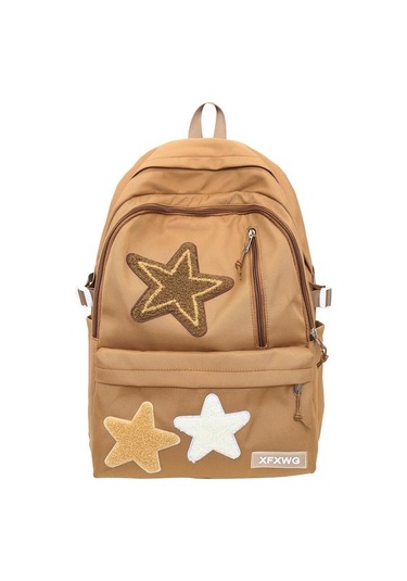 Kahverengi Beş Köşeli Yıldız Sırt Çantası Kız Eğlence Kahverengi