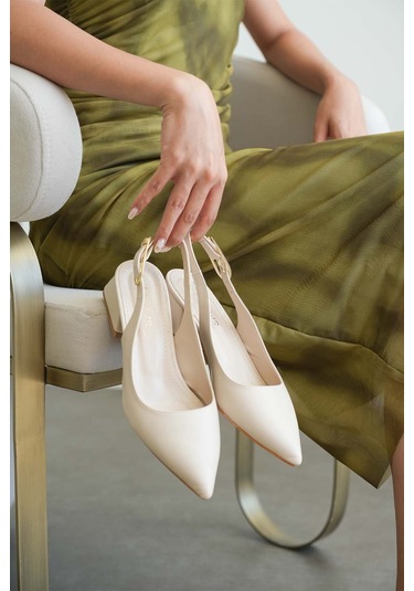 Luis A Costa Lc111 Bej 4 Cm Cilt Topuklu Ayakkabı Siyah